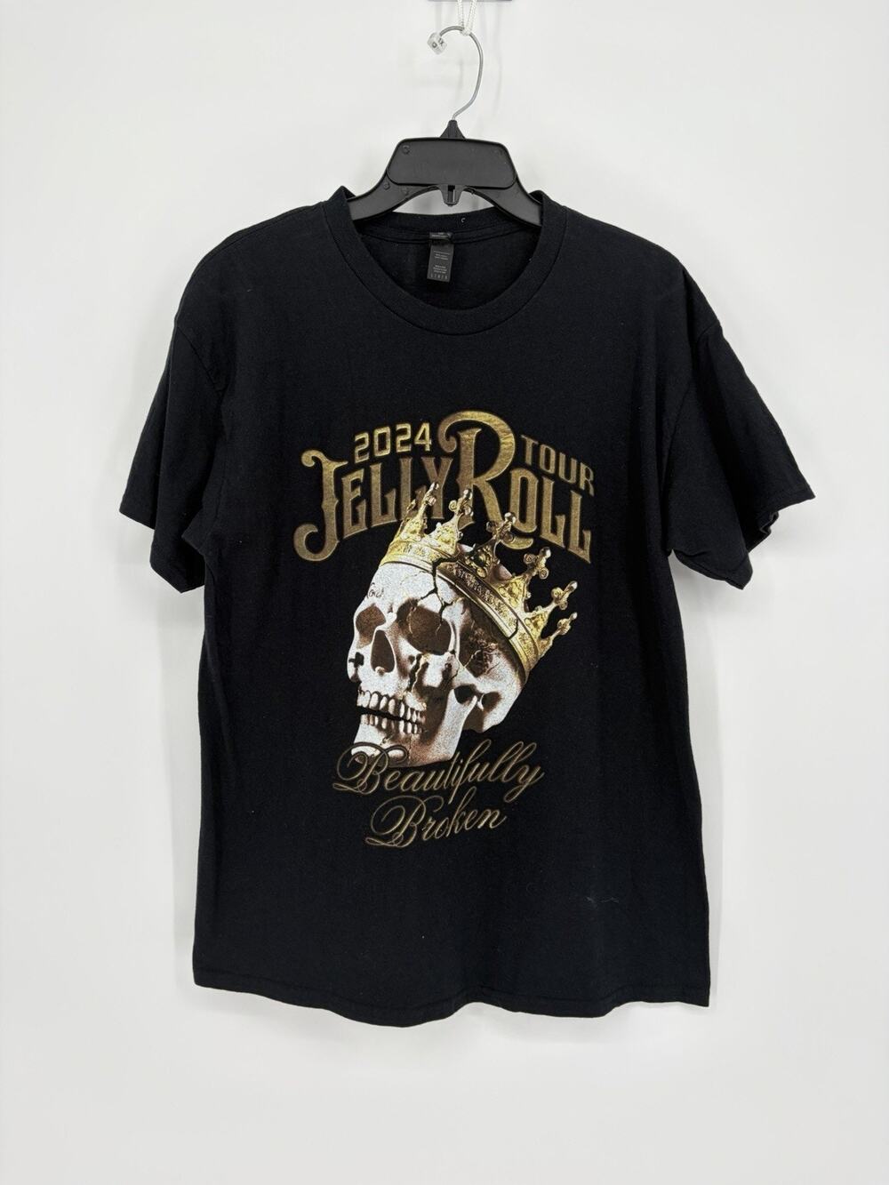 Jelly Roll 2024 Beautifully Broken Tour Concert T Shirt Black Adult Large